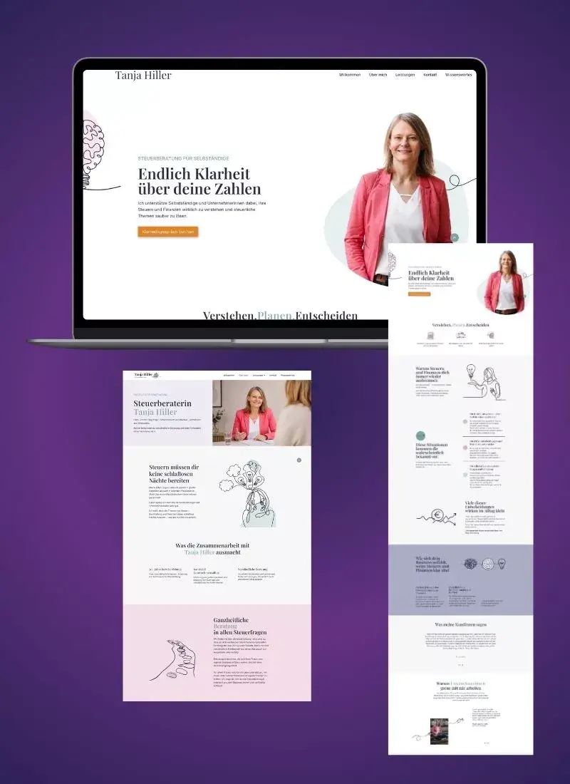 Website-Relaunch von Steuerberaterin Tanja Hiller