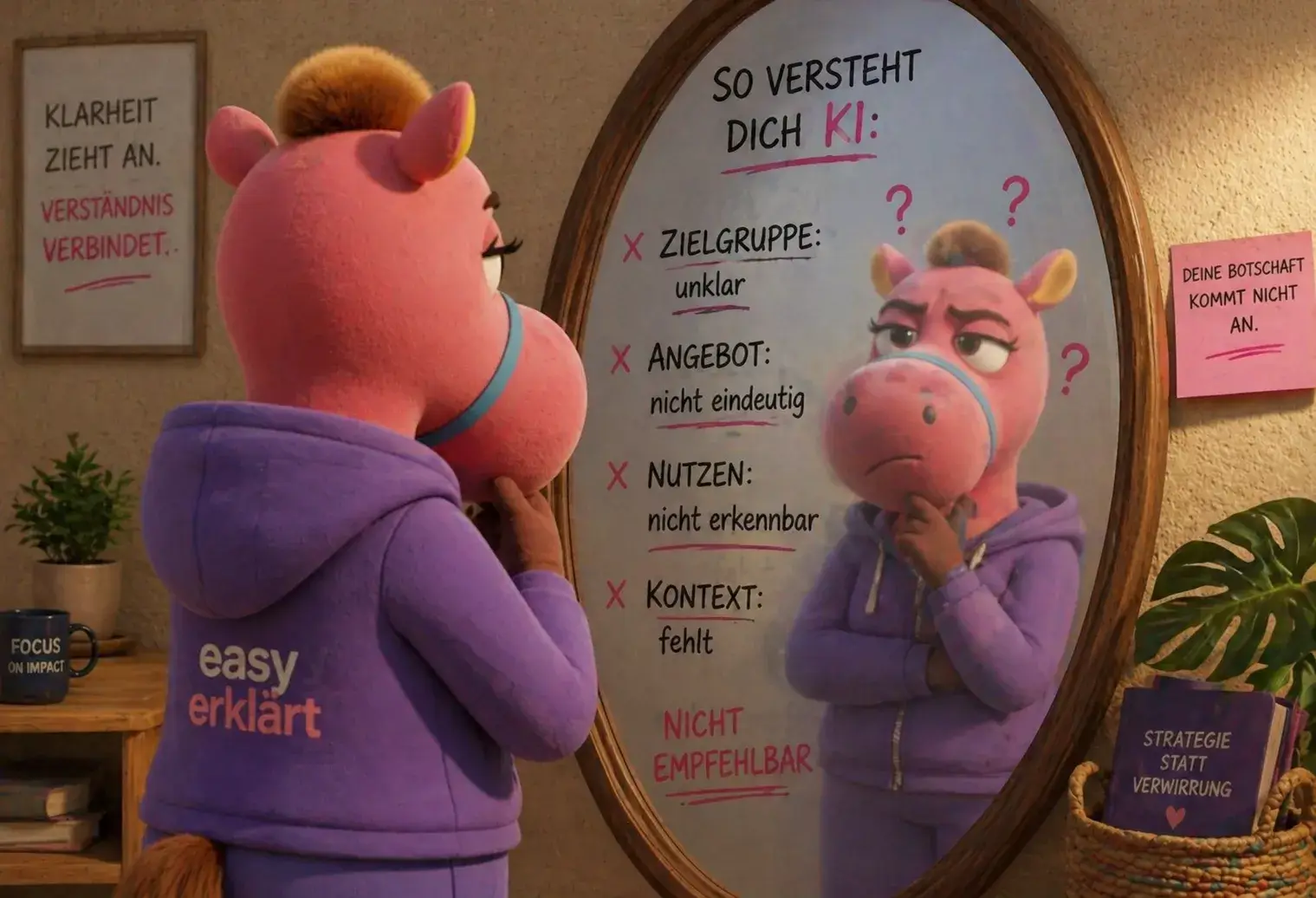 KI Website-Check mit Spiegeleffekt