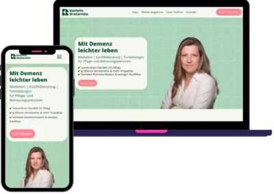 Onepager Beispiel für Gründerinnen – Websiteprojekt mit Kathrin Breternitz