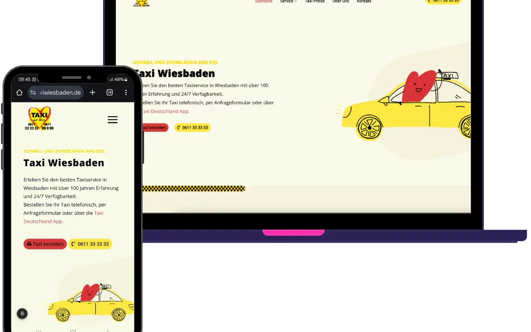 Taxi Wiesbaden Websiteprojekt