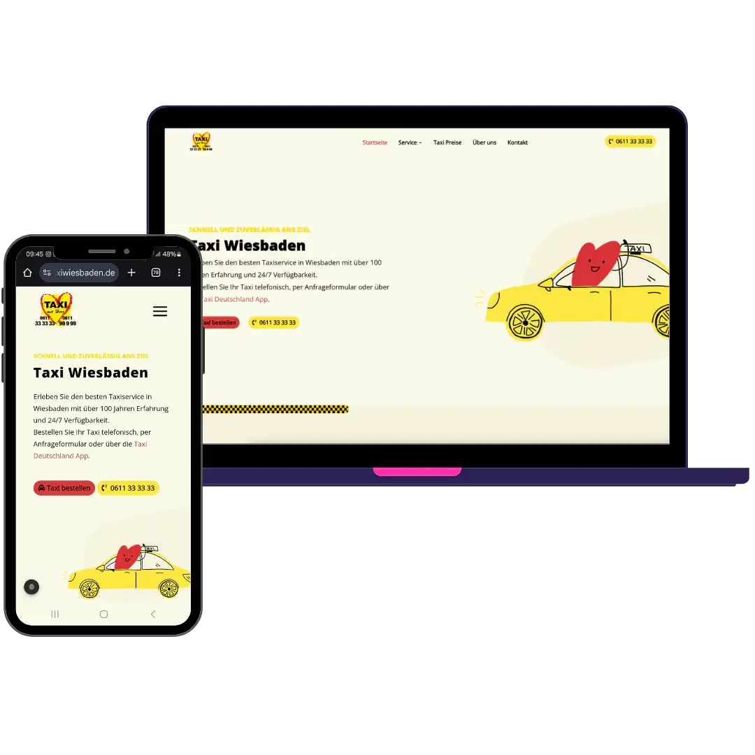 Taxi Wiesbaden Websiteprojekt
